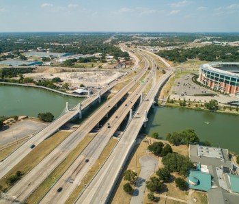 Aerial image bridges JH Kultgen expressway